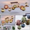 Chehalis Deckenleuchte Glas 10 cm, 12 cm, 15 cm Gold, Schwarz, 10-flammig