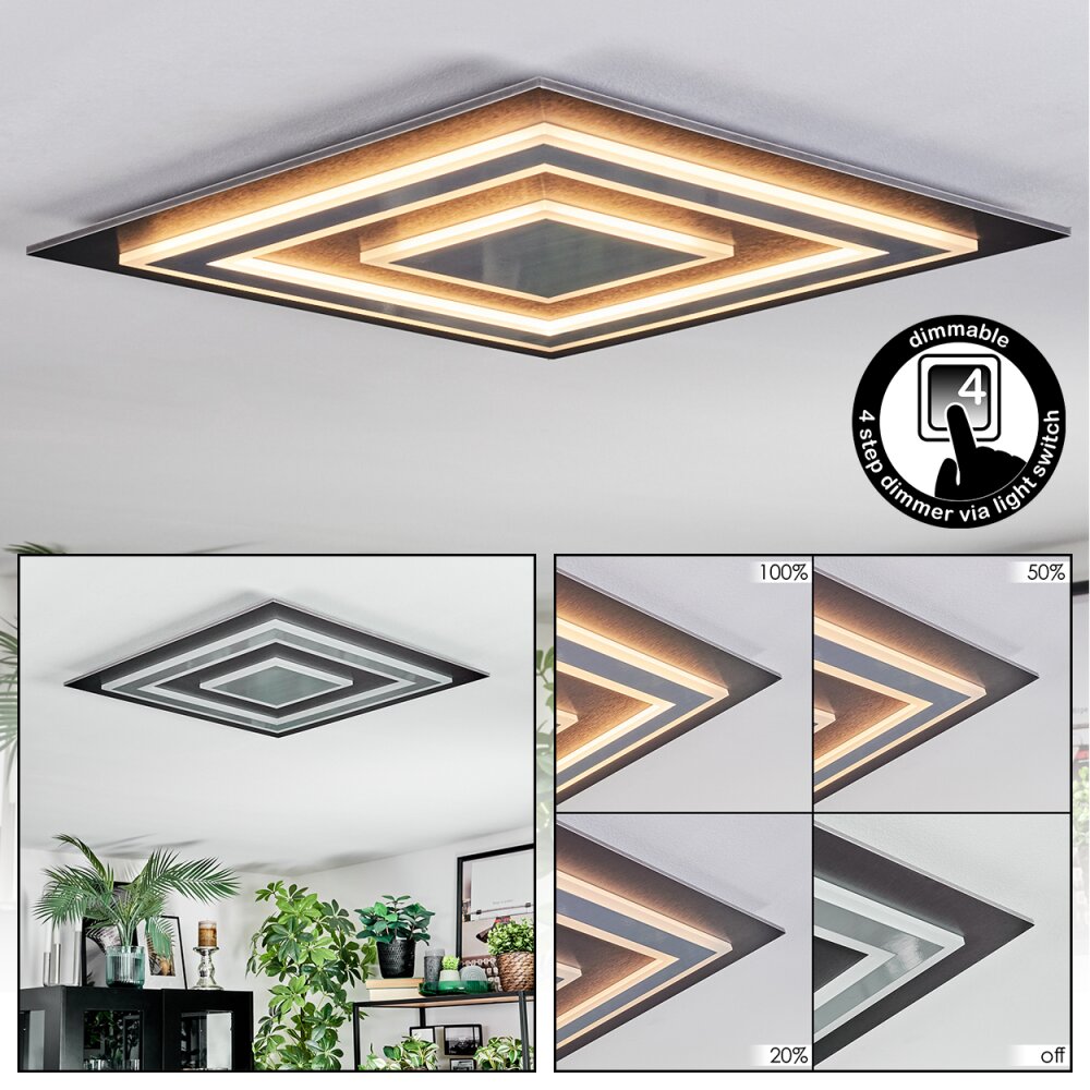 Lidor Deckenleuchte LED Anthrazit, Grau, Schwarz, 1-flammig main product photo