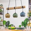 Koyoto Pendelleuchte Glas 15 cm Naturfarben, Schwarz, 3-flammig