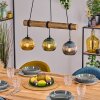 Koyoto Pendelleuchte Glas 15 cm Naturfarben, Schwarz, 3-flammig