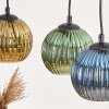 Koyoto Pendelleuchte Glas 15 cm Naturfarben, Schwarz, 3-flammig