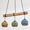 Koyoto Pendelleuchte Glas 15 cm Naturfarben, Schwarz, 3-flammig