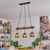 Koyoto Pendelleuchte Glas 15 cm Naturfarben, Schwarz, 3-flammig
