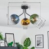 Koyoto Deckenleuchte Glas 15 cm Blau, Gold, Grün, Klar, 3-flammig