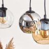 Koyoto Pendelleuchte Glas 15 cm Naturfarben, Schwarz, 3-flammig