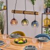 Koyoto Pendelleuchte Glas 15 cm Naturfarben, Schwarz, 3-flammig