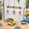 Koyoto Pendelleuchte Glas 15 cm Naturfarben, Schwarz, 3-flammig