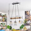Koyoto Pendelleuchte Glas 15 cm Naturfarben, Schwarz, 3-flammig