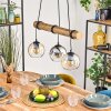Koyoto Pendelleuchte Glas 15 cm Naturfarben, Schwarz, 3-flammig