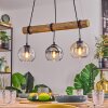 Koyoto Pendelleuchte Glas 15 cm Naturfarben, Schwarz, 3-flammig
