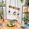 Koyoto Pendelleuchte Glas 15 cm Naturfarben, Schwarz, 3-flammig