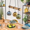 Koyoto Pendelleuchte Glas 15 cm Naturfarben, Schwarz, 3-flammig