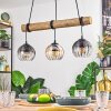 Koyoto Pendelleuchte Glas 15 cm Naturfarben, Schwarz, 3-flammig
