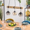 Koyoto Pendelleuchte Glas 15 cm Naturfarben, Schwarz, 3-flammig
