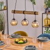 Koyoto Pendelleuchte Glas 15 cm Naturfarben, Schwarz, 3-flammig