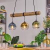 Koyoto Pendelleuchte Glas 15 cm Naturfarben, Schwarz, 3-flammig