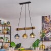 Koyoto Pendelleuchte Glas 15 cm Naturfarben, Schwarz, 3-flammig