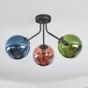 Gastor Deckenleuchte Glas 15 cm Blau, Grün, Kupferfarben, 3-flammig