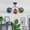 Gastor Deckenleuchte Glas 15 cm Blau, Grün, Kupferfarben, 3-flammig