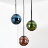 Gastor Hängeleuchte Glas 15 cm Blau, Grün, Kupferfarben, 3-flammig Gastor Hängeleuchte Glas 15 cm Blau, Grün, Kupferfarben, 3-flammig