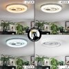 Rarel Deckenleuchte LED Silber, Weiß, 1-flammig