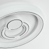 Rarel Deckenleuchte LED Silber, Weiß, 1-flammig