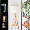 Flemming Stehleuchte 50 cm Naturfarben, Schwarz, 1-flammig
