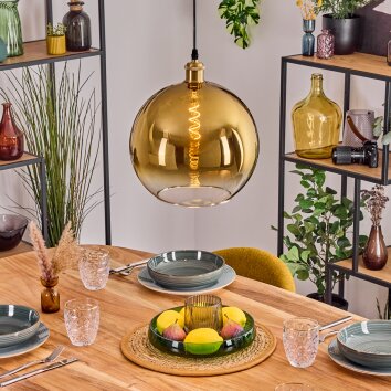 Koyoto Hängeleuchte Glas 30 cm Gold, 1-flammig Koyoto Hängeleuchte Glas 30 cm Gold, 1-flammig