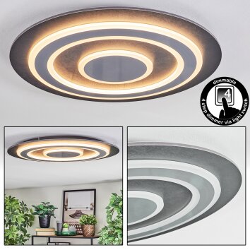 Lidor Deckenleuchte LED Schwarz, 1-flammig