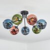 Koyoto Deckenleuchte Glas 15 cm Blau, Grün, Kupferfarben, 7-flammig