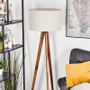 Flemming Stehleuchte 50 cm Naturfarben, Schwarz, 1-flammig