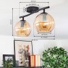 Koyoto Deckenleuchte Glas 15 cm Bernsteinfarben, 2-flammig