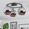 Ripoll Deckenleuchte Glas 15 cm Chrom, Rauchfarben, 3-flammig