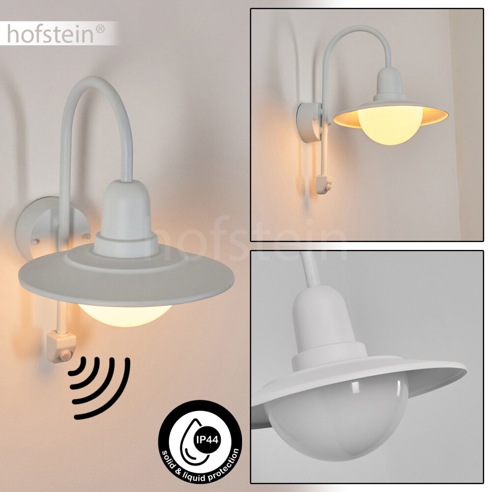 Pohei Außenwandleuchte Weiß, 1-flammig, Bewegungsmelder main product photo