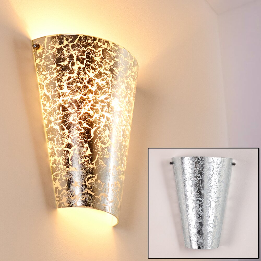 Zera Wandleuchte Silber, 1-flammig main product photo