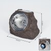 Sameo Solar-Steinleuchte LED Braun, Grau, 4-flammig