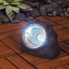 Sameo Solar-Steinleuchte LED Braun, Grau, 4-flammig