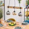 Ripoll Pendelleuchte Glas 15 cm Naturfarben, Schwarz, 3-flammig
