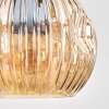 Ripoll Pendelleuchte Glas 15 cm Naturfarben, Schwarz, 3-flammig
