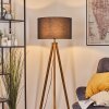 Flemming Stehleuchte 50 cm Naturfarben, Schwarz, 1-flammig