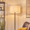 Flemming Stehleuchte 50 cm Naturfarben, Schwarz, 1-flammig