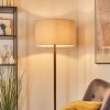 Flemming Stehleuchte 50 cm Naturfarben, Schwarz, 1-flammig
