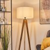 Flemming Stehleuchte 50 cm Naturfarben, Schwarz, 1-flammig