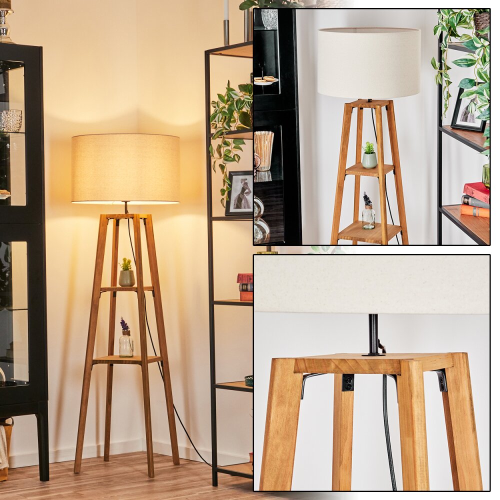 Flemming Stehleuchte 50 cm Naturfarben, Schwarz, 1-flammig main product photo
