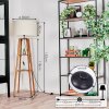 Flemming Stehleuchte 50 cm Naturfarben, Schwarz, 1-flammig