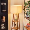 Flemming Stehleuchte 50 cm Naturfarben, Schwarz, 1-flammig
