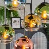 Koyoto Deckenleuchte Glas 15 cm Blau, Gold, Grün, Klar, Kupferfarben, 5-flammig