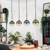 Gastor Hängeleuchte Glas 15 cm Blau, Grün, Klar, Kupferfarben, 4-flammig