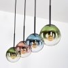 Gastor Hängeleuchte Glas 15 cm Blau, Grün, Klar, Kupferfarben, 4-flammig