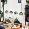 Gastor Hängeleuchte Glas 15 cm Blau, Grün, Klar, Kupferfarben, 4-flammig